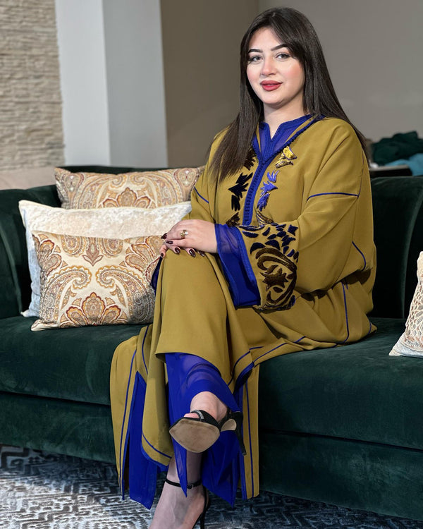2 pieces Moroccan Jellaba Dress - Ramadan Collection 2025 Jallaba, Classy Embroidered Moroccan Djellaba - Eid al Fitr Jalaba for Women