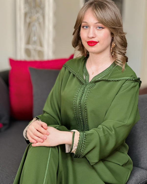 2 pieces Moroccan Jellaba Dress - Ramadan Collection 2025 Jallaba, Classy Embroidered Moroccan Djellaba - Eid al Fitr Jalaba for Women