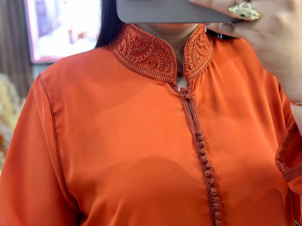 2 pieces Moroccan Jellaba Dress - Summer Collection 2025 Jallaba, Classy Embroidered Moroccan Djellaba - Eid Jalaba for Women