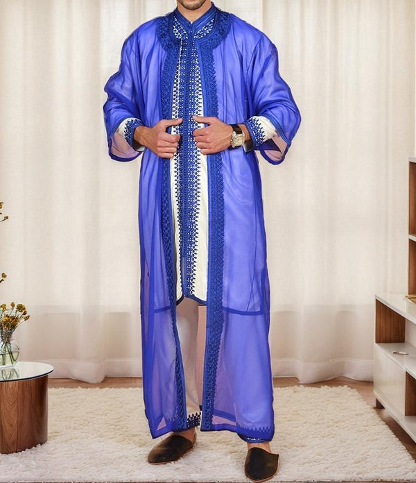 Moroccan Wedding Jabador for Men Outfit Set for Weddings & Special Events - Moroccan Outfit with Embroidered all sizes - Nikah Jabador