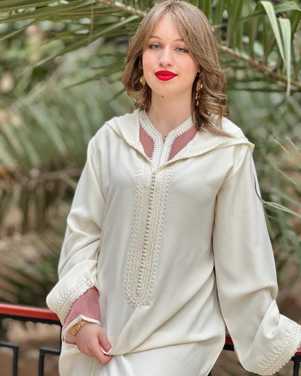 2 pieces Moroccan Jellaba Dress - Ramadan Collection 2025 Jallaba, Classy Embroidered Moroccan Djellaba - Eid al Fitr Jalaba for Women