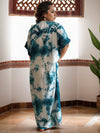 Blue and White Moroccan Caftan Dress