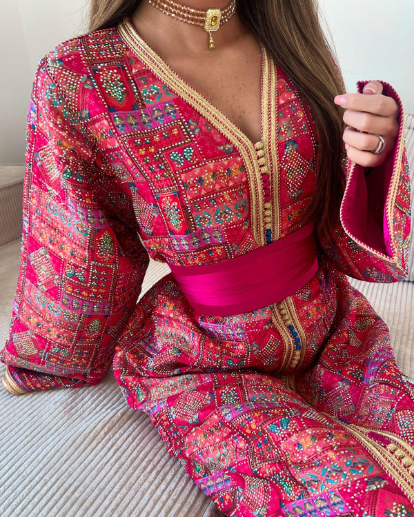 Custom Moroccan Caftan Wedding Dress – Personalised Luxury Takchita Sari, Handcrafted caftan Nikah Embroidery - made to order Kaftan Dress