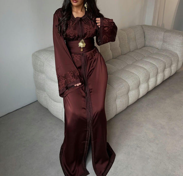 Custom Moroccan Kaftan Wedding Dress – Personalised Luxury Takchita, Handcrafted Caftan Nikah Embroidery - made to order Kaftan - Eid dress