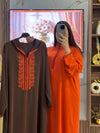 2 pieces Moroccan Jellaba Dress - Summer Collection 2025 Jallaba, Classy Embroidered Moroccan Djellaba - Eid Jalaba for Women