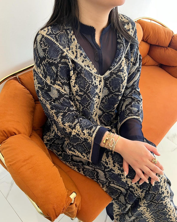 Chic Moroccan Jellaba Dress 2 pieces - Ramadan Collection 2025 Jallaba, Classy Embroidered Moroccan Djellaba - Eid al Fitr Jalaba for Women