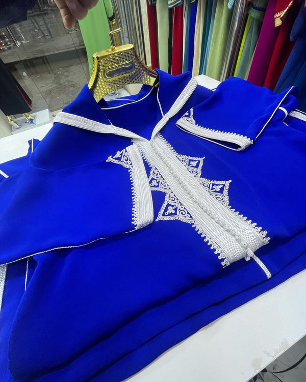 Trendy Moroccan Jellaba, Djellaba for Women Collection 2025, Cross stitch Embroidery Hooded Kaftan, Arabic Jellaba - Bride Jallaba Nikah