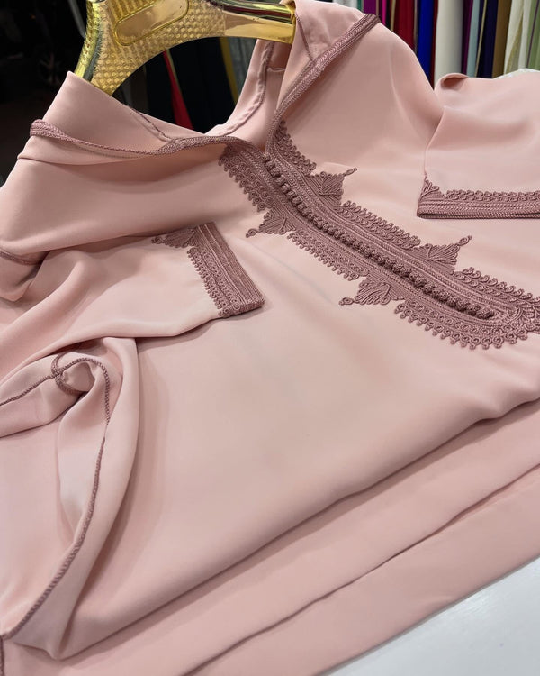 Trendy Moroccan Jellaba, Djellaba for Women Collection 2025, Cross stitch Embroidery Hooded Kaftan, Arabic Jellaba - Bride Jallaba Nikah