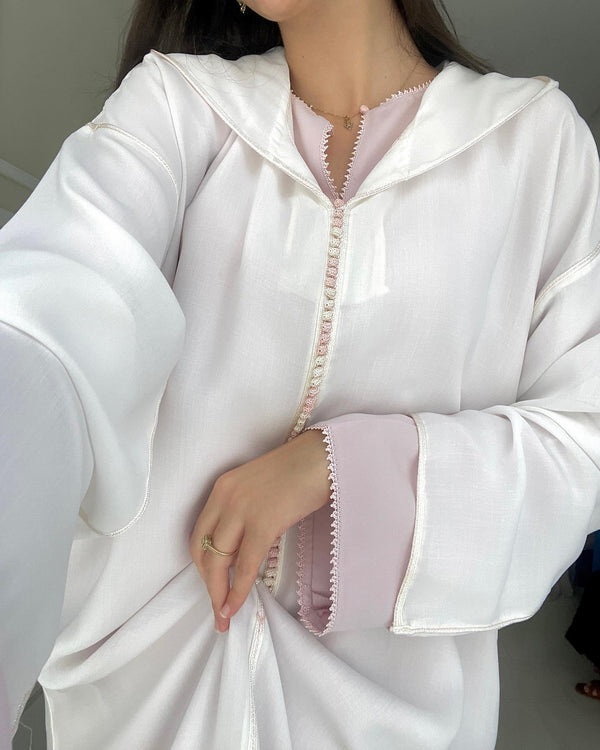 2 pieces Moroccan Jellaba Dress - Ramadan Collection 2025 Jallaba, Classy Embroidered Moroccan Djellaba - Eid al Fitr Jalaba for Women