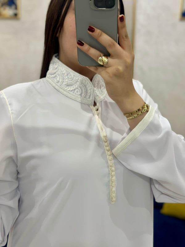 2 pieces Moroccan Jellaba Dress - Summer Collection 2025 Jallaba, Classy Embroidered Moroccan Djellaba - Eid Jalaba for Women