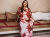 Burgundy Moroccan Caftan Dress