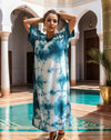 Blue and White Moroccan Caftan Dress