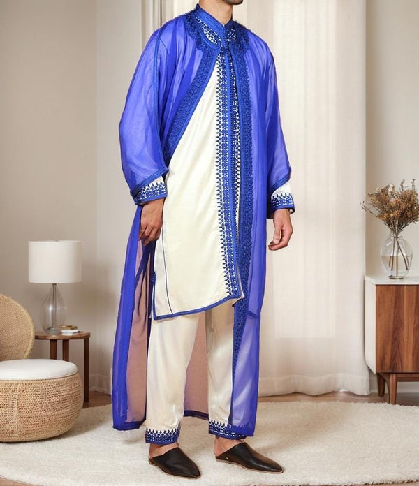 Moroccan Wedding Jabador for Men Outfit Set for Weddings & Special Events - Moroccan Outfit with Embroidered all sizes - Nikah Jabador