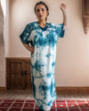 Blue and White Moroccan Caftan Dress