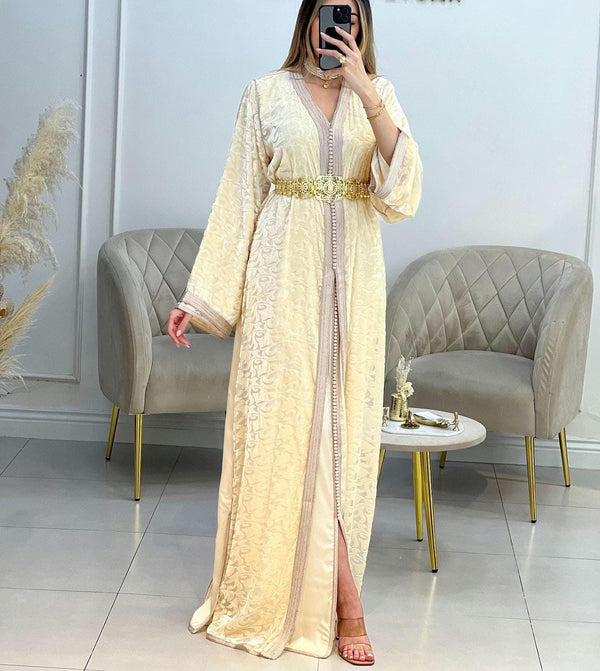 Beautiful Moroccan Caftan Wedding Dress – Personalised Takchita, Handcrafted kaftan with Exquisite Embroidery - Custom made Nikah Dress