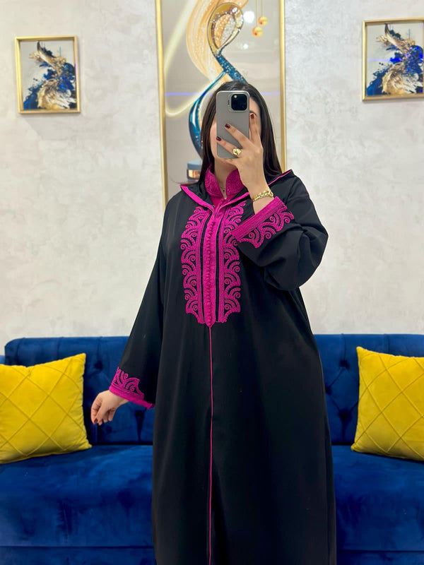 2 pieces Moroccan Jellaba Dress - Summer Collection 2025 Jallaba, Classy Embroidered Moroccan Djellaba - Eid Jalaba for Women