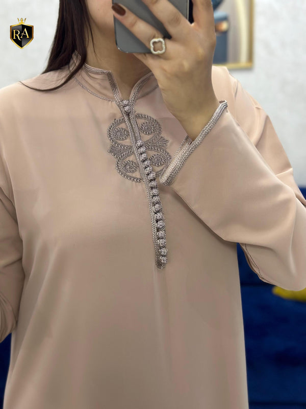 2 pieces Moroccan Jellaba Dress - Summer Collection 2025 Jallaba, Classy Embroidered Moroccan Djellaba - Eid Jalaba for Women