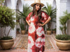Burgundy Moroccan Caftan Dress