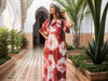 Burgundy Moroccan Caftan Dress