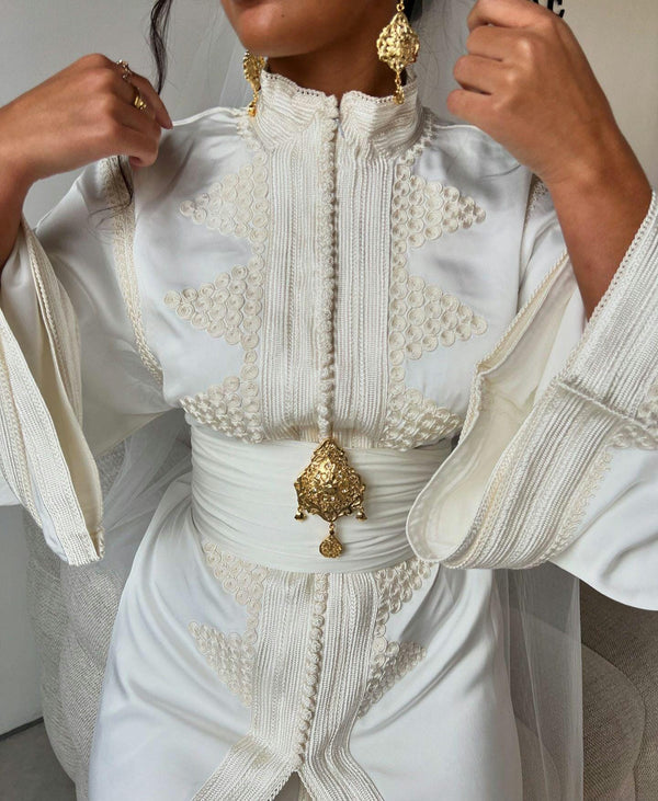 Custom Moroccan Caftan Wedding Dress – Personalised Luxury Takchita, Handcrafted Caftan Nikah Embroidery - made to order Kaftan Dress