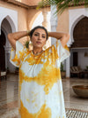 Orange Moroccan Kaftan Maxi Dress